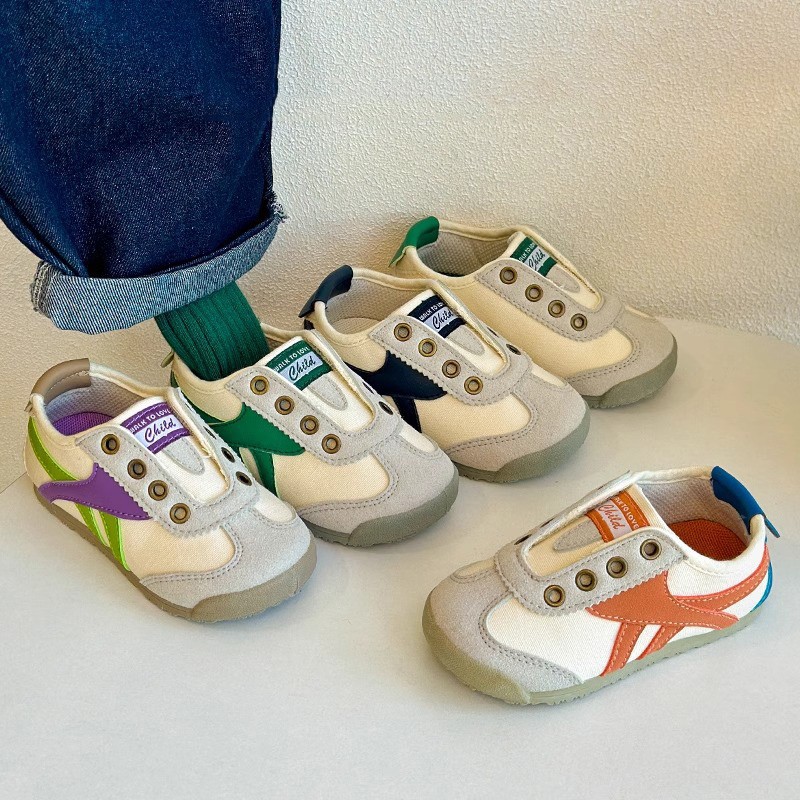 儿童帆布鞋女童运动鞋2024春秋新款宝宝室内鞋幼儿园男童德训鞋