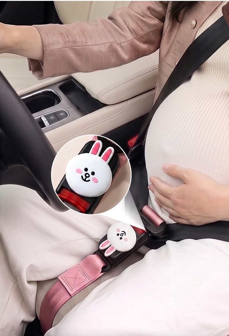 Pregnancy safety belt for cars, specifically designed for late pregnancy, prevents abdominal constriction, suitable for driving, passenger seats, and car rides, provides abdominal support and anti-col
