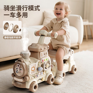 Cross-Border Baby Walker Push Scooter Anti-Rollover Multi-Functional Early Education Three-In-One Walking Toy Car Baby