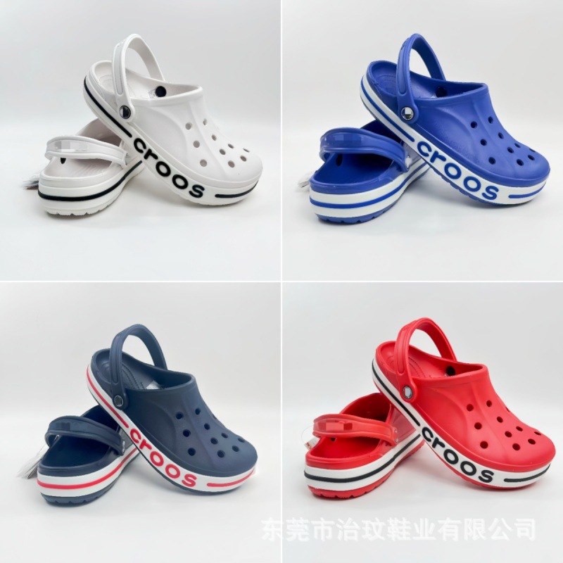 夏季cro洞洞鞋男女贝雅情侣鞋夏季户外沙滩鞋平底凉拖鞋多色批发