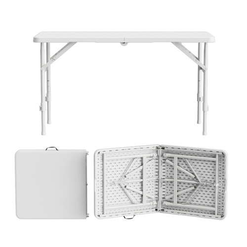 Outdoor stall folding table, simple home training lifting folding dining table, plastic portable folding computer table