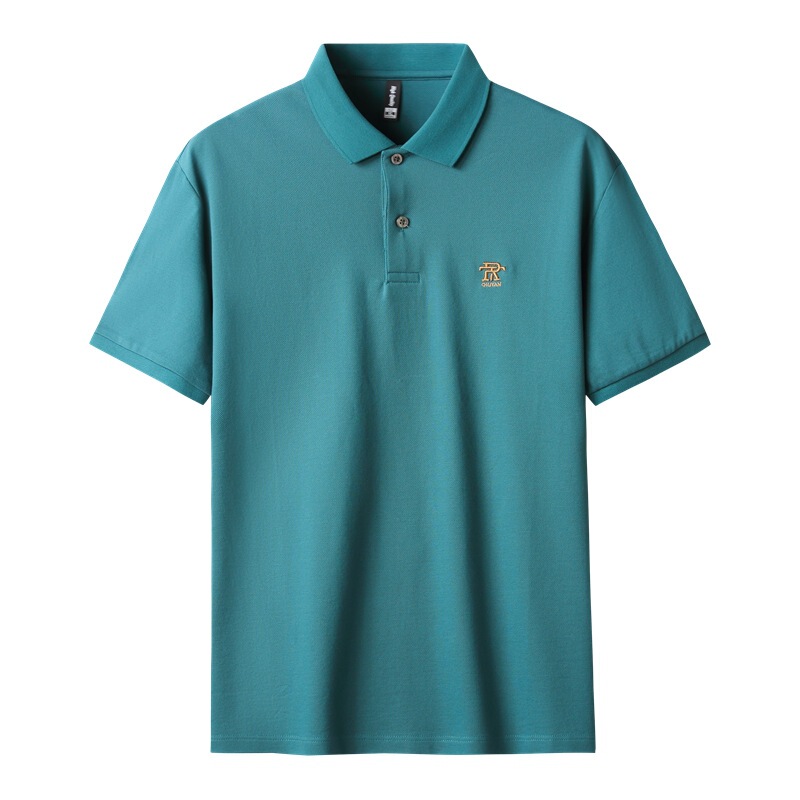 2025 Summer Men's Versatile Plus Size Business Casual Turn-Down Collar Short Sleeve T-Shirt for Big and Tall Men, Pure Cotton T-Shirt 2025 Summer Men's Versatile Plus Size Business Casual Turn-Down Collar Short Sleeve T-Shirt for Big and Tall Men, Pure Cotton T-Shirt