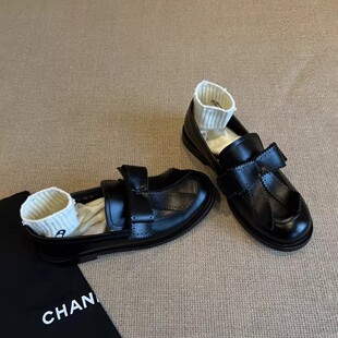 Soft Leather Version ~ Round-Toe Bow British Style Loafers, Retro Preppy Flats, Low-Heeled Small Leather Shoes for Women
