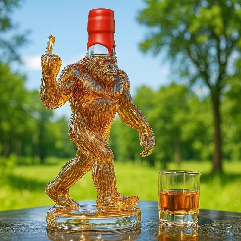 跨境新品 Funny Bigfoot Whiskey Bottle 有趣的大脚怪威士忌酒瓶|undefined
