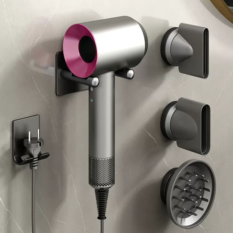 Punch-free Electric Hair Dryer Bracket Bathroom Dyson Magnetic Suction Drum Accessories Storage Rack Wall-mounted Storage Rack Hanger
