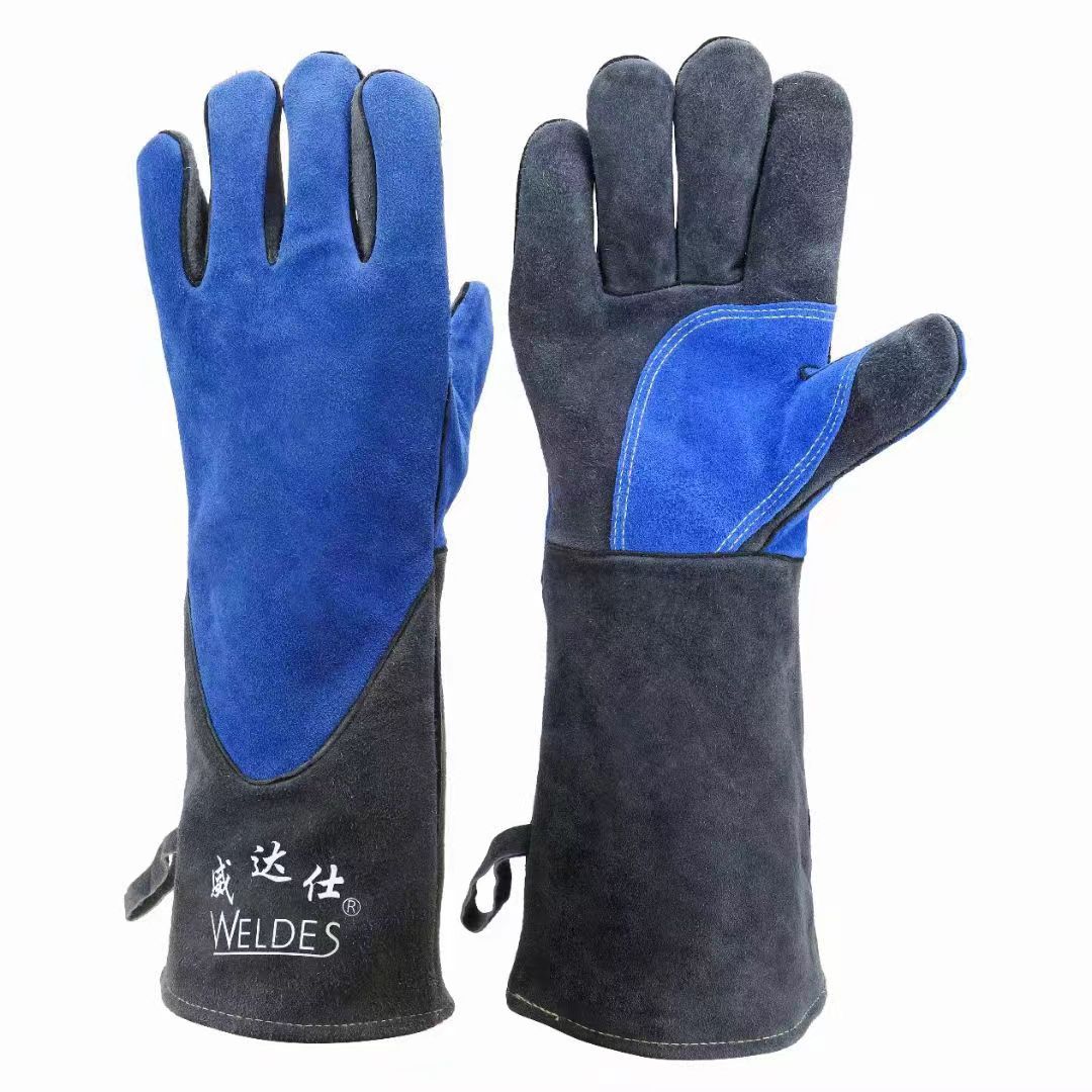 跨境牛皮羊皮手套坚韧耐磨皮革机车驾驶机械景观防刺园艺手套