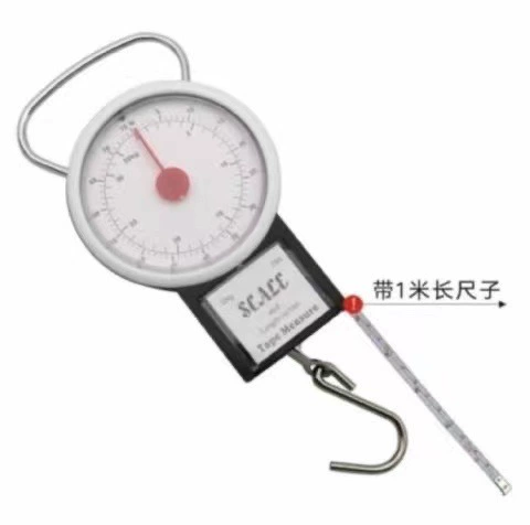 Рулетка-весы для трансграничной торговли, весы пружинные, 22-35kg в 1, многофункциональные, с крючком для рыбы, портативные, кухонные, ручные