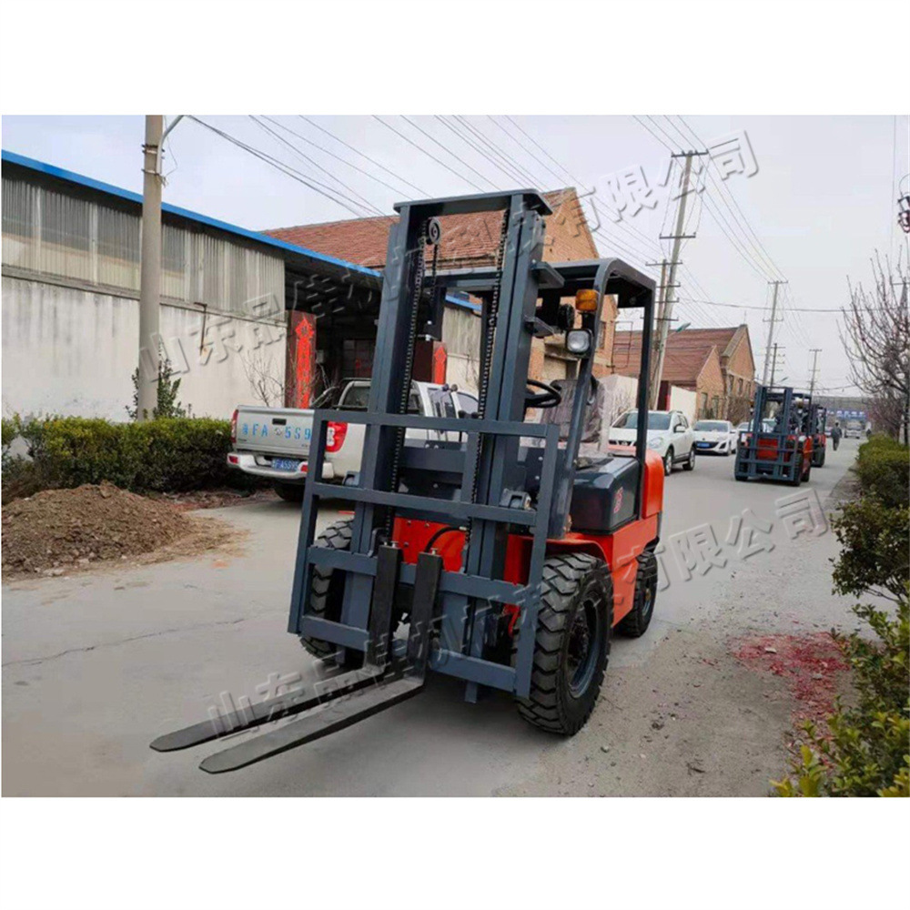 座驾式柴油堆高车 四轮三支点平衡叉车 内燃式运输装卸工具车