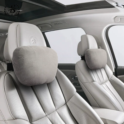 Car Lumbar Support Neck | Headrest - upgraded-punched-suede-gray-pack-of-two
