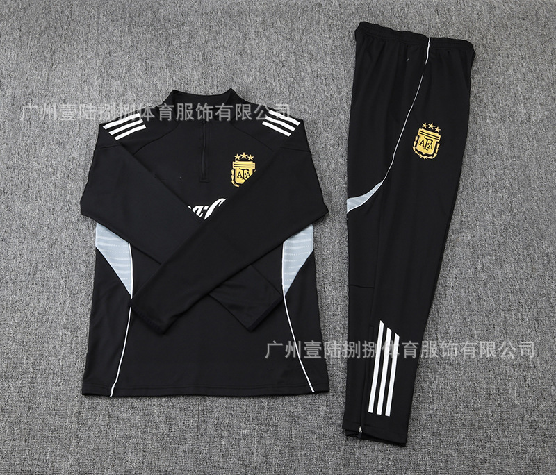 2526新款足球服巴黎皇马阿森纳拜仁长袖半拉训练服一件批发|undefined