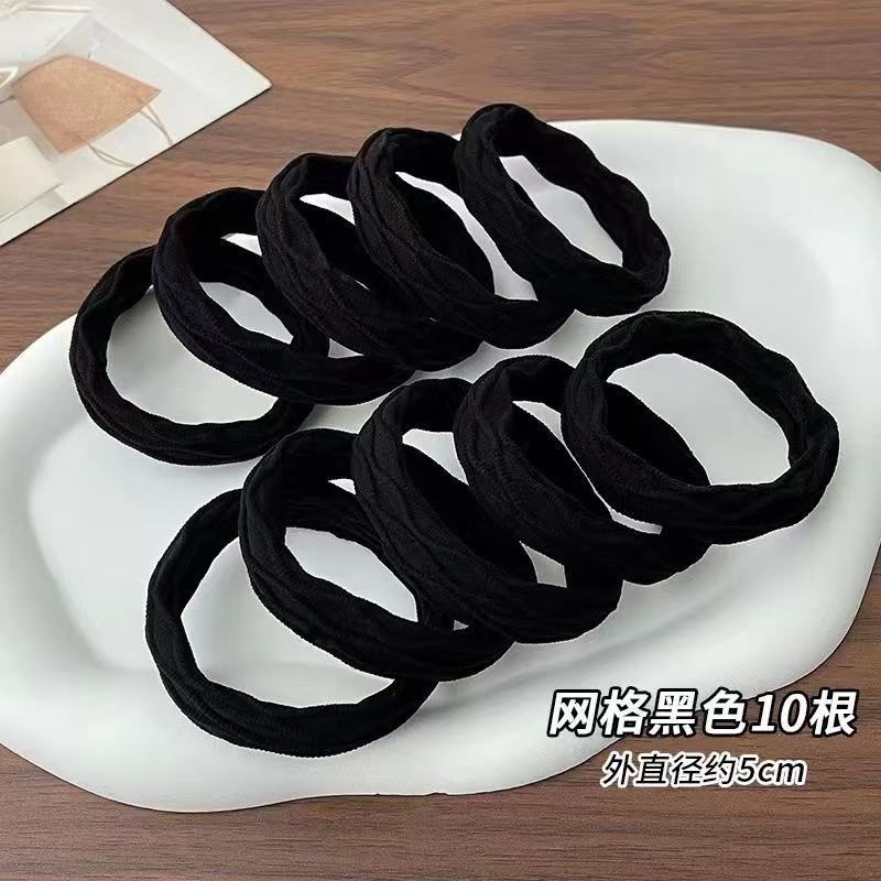 Ins viento frío gradiente gris 3 correas para el cabello gruesas y de alta elasticidad bandas de goma para atar el cabello