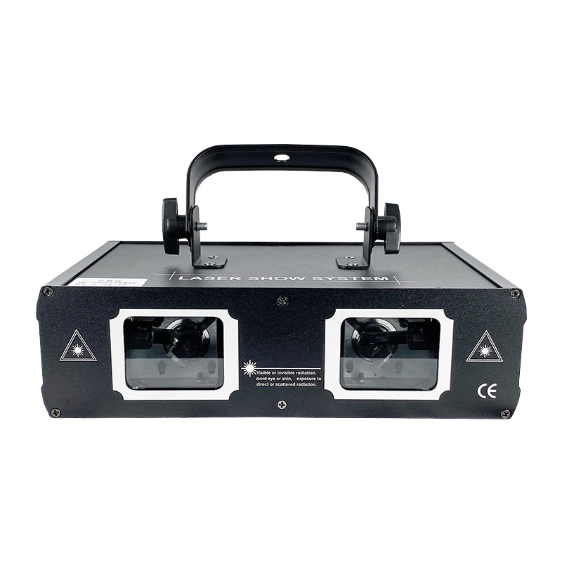 Wenjing doble agujero a todo color láser Luz 3D línea haz láser bar KTV lámpara de flash habitación privada lámpara de la etapa