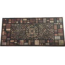 欧式橡胶植绒进门地垫别墅脚垫门厅门垫塑料门口蹭土垫入户防滑垫