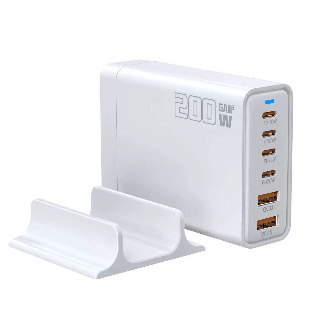 200 ワット窒化ガリウム Gan マルチポート充電器 4C2A デスクトップ充電ステーション PD100W フラッシュ充電多機能アダプタ