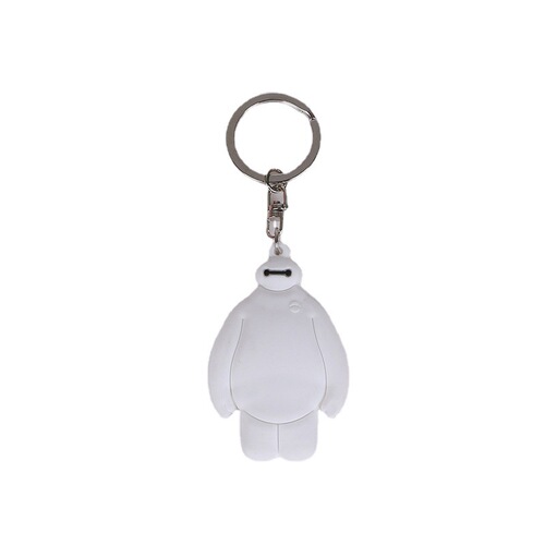Cartoon Soft PVC Keychain Ring, Dual-Sided Car Key Holder, Creative Rubber Keychain Accessory