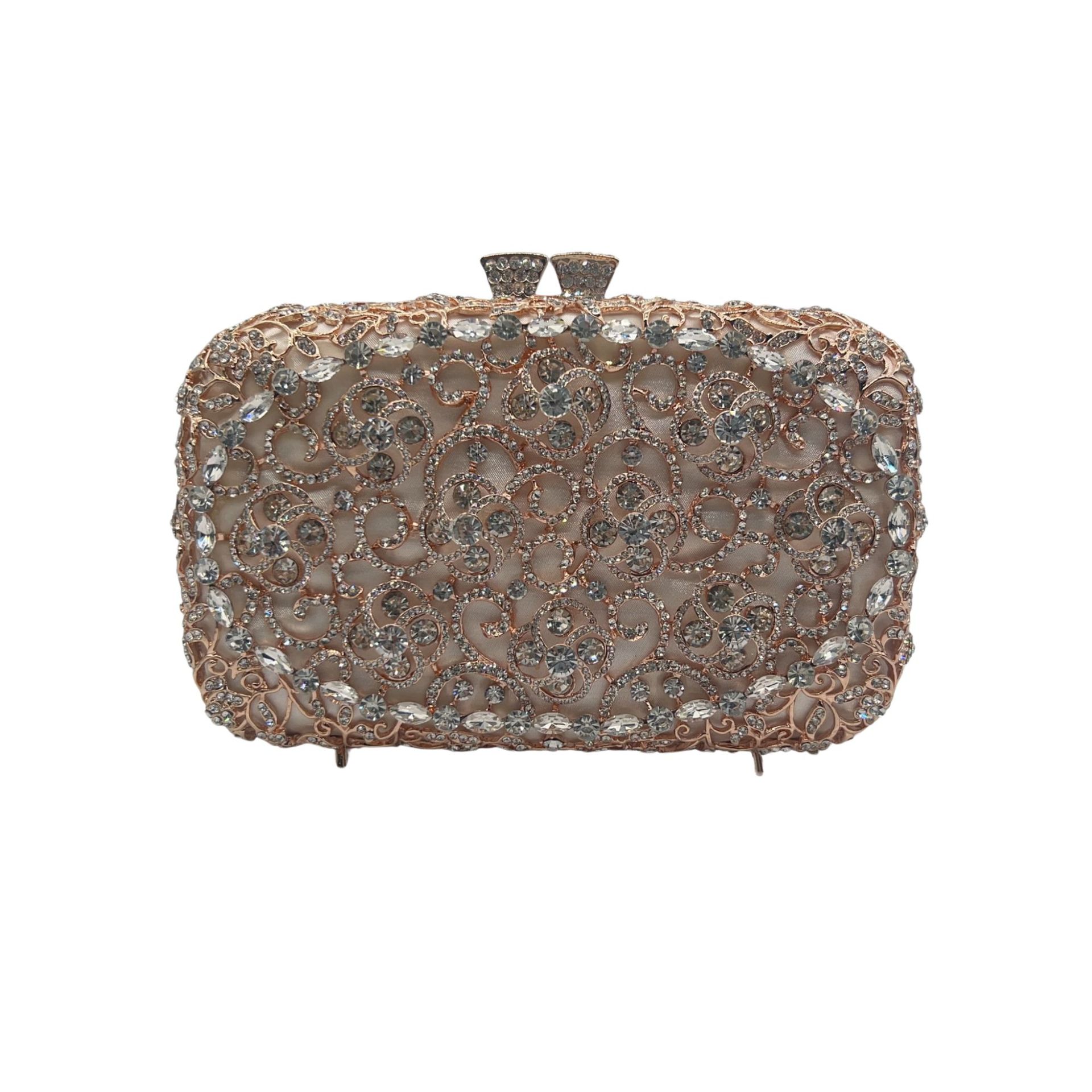 * Bolsa de cena de diamantes huecos transfronterizos bolsas de diamantes de bodas europeas y estadounidenses embrague de cristal