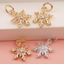 14K�~僽�߱�ɫ��ʯѩ�������������diy�ֹ��有����Ʒ���