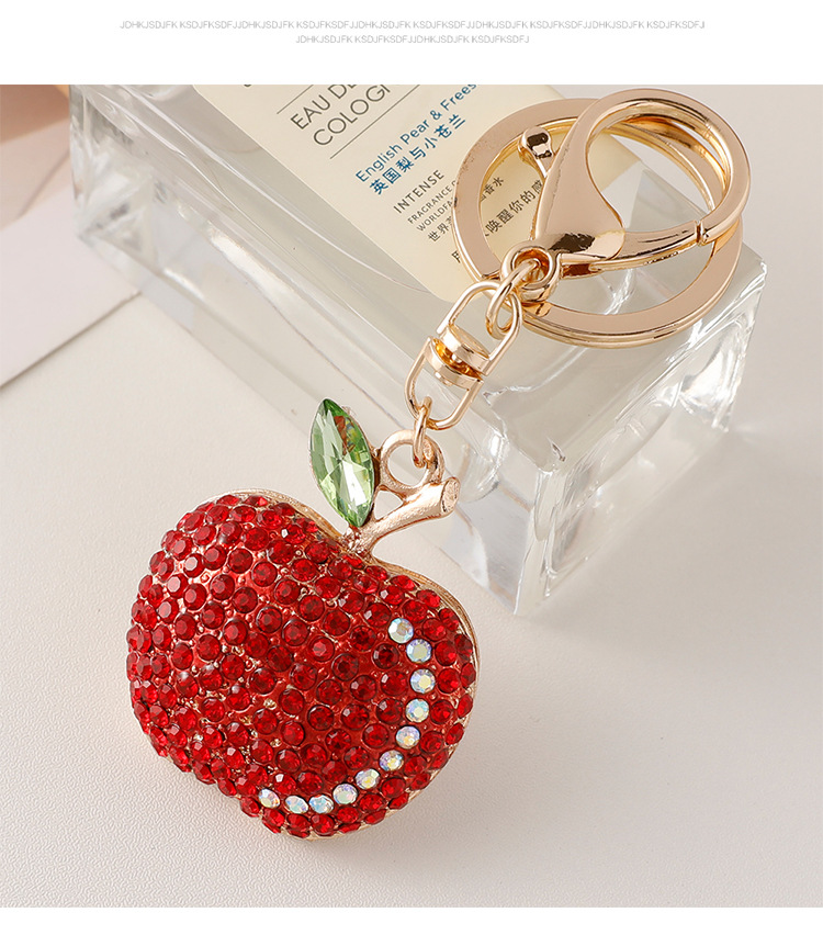 Cute New Style Alloy Apple Unisex Bag Pendant Keychain display picture 3