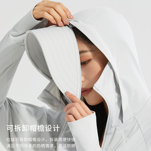 UPF50 Big Brim Anti-ultraviolet Sun Protection Suit Breathable Thin Cape Sunscreen Shirt Ice Silk Sun Protection Suit for Women