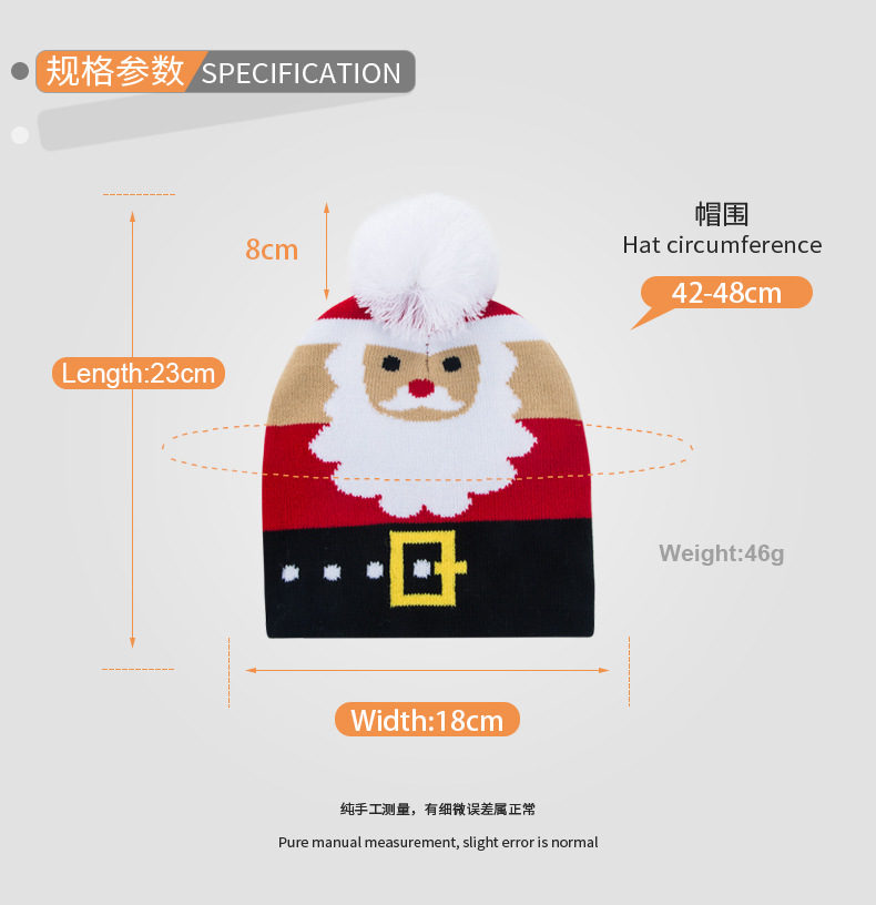 Cross-border Wholesale Children's Christmas Hat Men's Autumn And Winter Warm And Cute David's Deer Snowman Christmas Gift Baby Knitted Hat display picture 2
