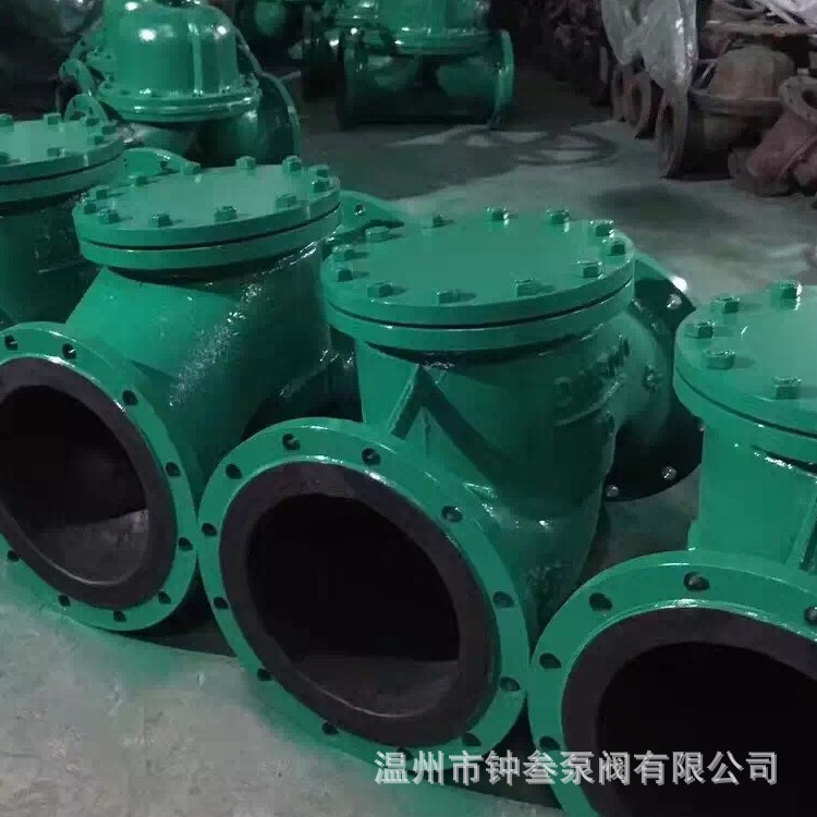 H41J 升降式衬胶止回阀 H41J-10C 法兰止回阀 升降式逆止阀DN125