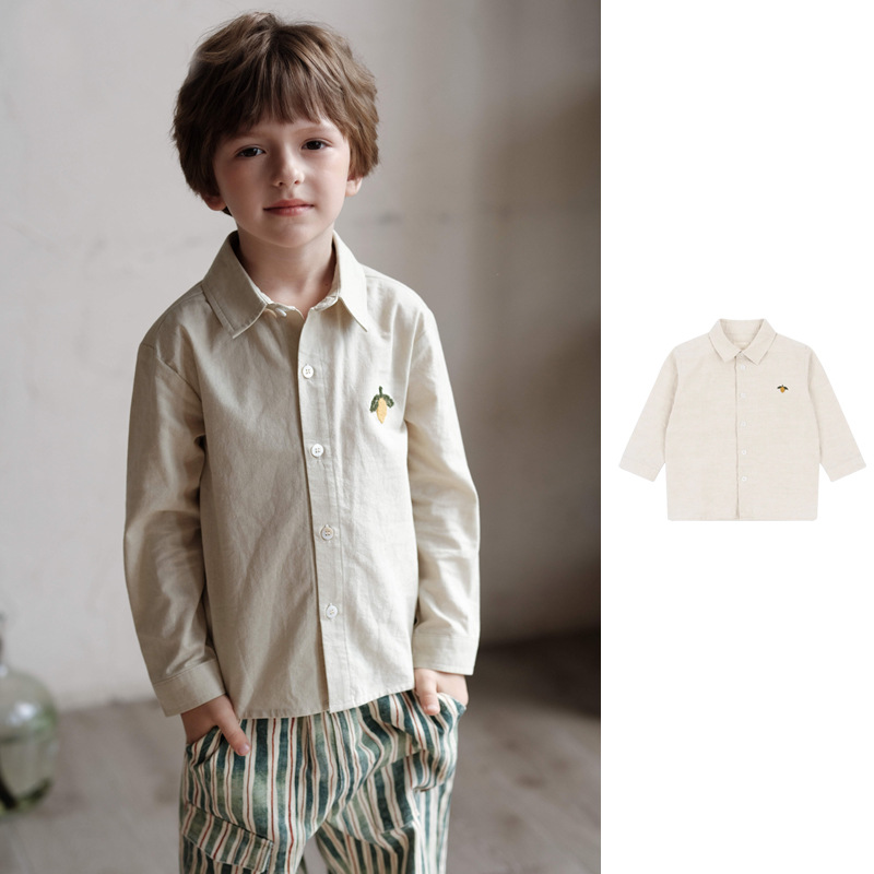 Autumn cute lemon shirt for boys