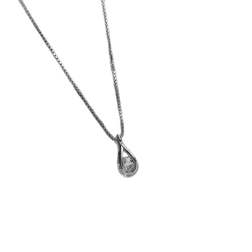 2025 Cross-border New Diamond Droplet Necklace for Women, Ins Lightweight Luxury High-end Pendant Choker Chain Valentine's Day Gift