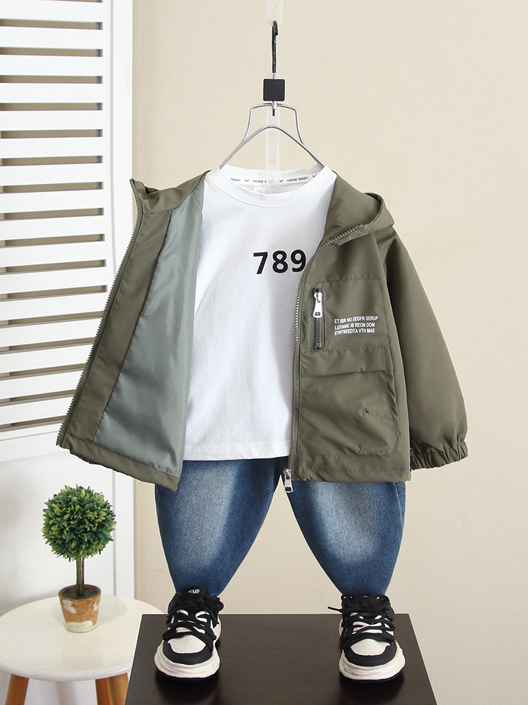 6183 Chaqueta para niños Moda de otoño Ropa de carga hermosa para bebés 2024 Chaquetas de primavera y otoño para niños nuevos