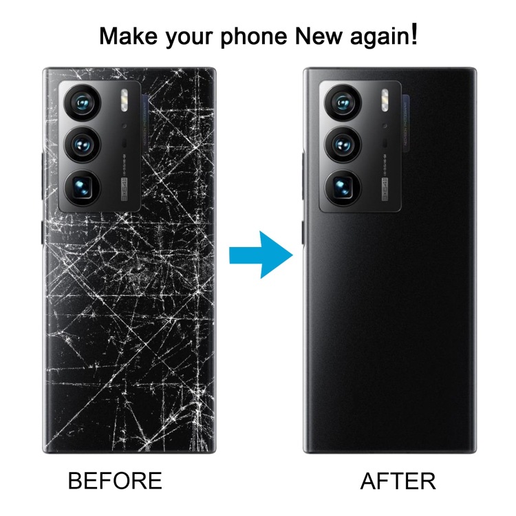 Para la cubierta trasera de vidrio de la batería ZTE Axon A41 Ultra 5G (color: gris)