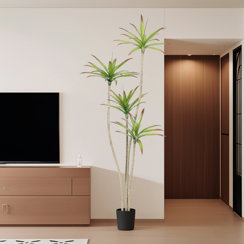 Simulación de plantas verdes Simulación de agave Lujo ligero Sala de estar interior Decoración del suelo Decoración Árbol de sangre de dragón Árbol falso Paisaje en maceta