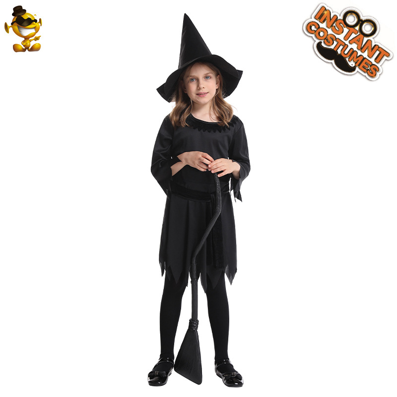 Los niños de la niña vestido bruja Halloween Cosplay carnaval fiesta disfraces etapa