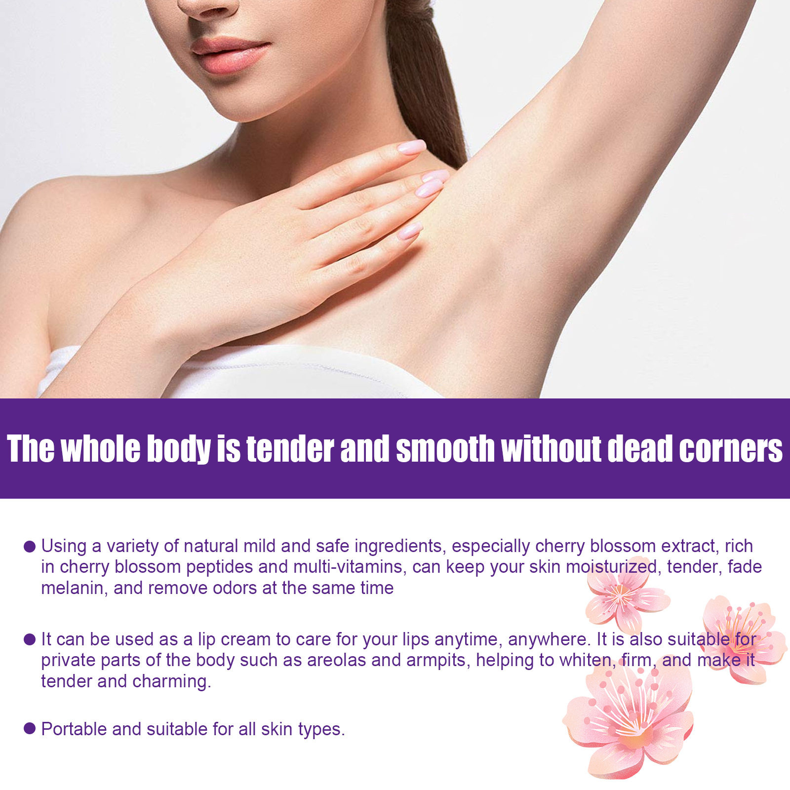 EELHOE Natural Brightening Moisturizing Cream Firms Skin, reduces melanin in the lips underarm joints, and_voghion.com