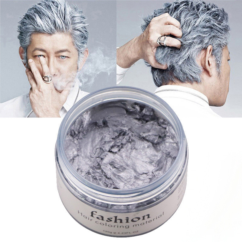 Cross-border foreign trade pretty cowry grandmother gray hair mud one-time hair dye colored hair mud hair wax hair cream