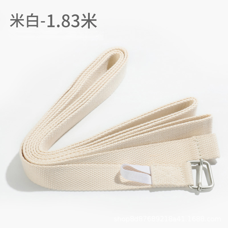 綿質の専門の艾揚格ヨガのストレッチベルトの滑り止めの補助のストレッチベルトの動作は固定の訓練のゴムバンドを矯正します。