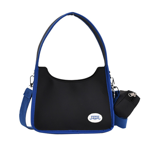 French niche handbag women's new trendy fashion armpit bag versatile ins contrasting color single shoulder crossbody bag