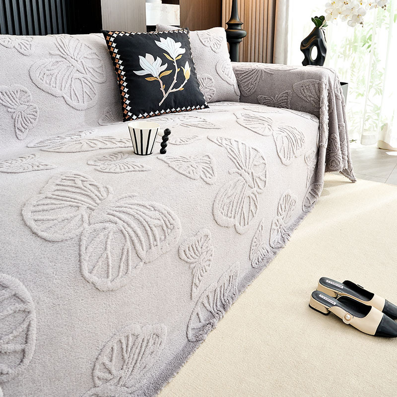 2025 neue Creme-Stil-Sofa leichte Luxus Premium-Bezug All-in-One Universal Wohnzimmer einfach elastischer rutschfester Sofabezug