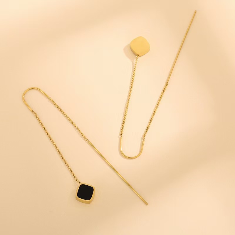 Diseño simple largo gancho de orejas con bordas de estilo elegante estilo elegante y juguetón auriculares de estilo retrógrado image 3