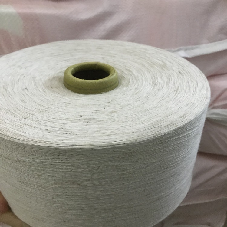 亚麻棉纱30s现货 L85/C15配比 亚麻棉混纺纱  棉麻纱线透气