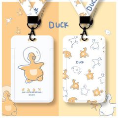 Cross-border foreign trade cute student cartoon card holder access control card membership card ID card protective cover anti-lost halter long rope