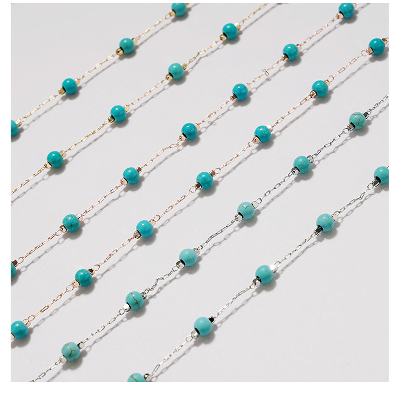 8g Weight Glasses Chain Classification Daily, Street Occasion turquoise, Metal Material Geometric Pattern Unisex Gender Classic Style Style Classic Style Geometric Turquoise Metal Unisex Glasses Chain