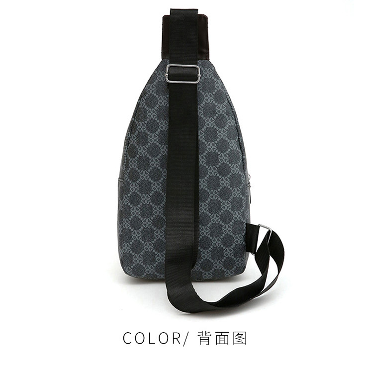 Cross-border chest bag, men's crossbody bag, travel shoulder bag, large-capacity leather bag, sports small backpack, multi-functional men's bag undefined