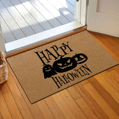 Avtomobil döşəmə paspasları — doormat, easy-to-clean entryway mat - imitation-coconut-fiber-uv-print-three-pumpkins-4060cmimitation-coconut-fiber-rubber-base