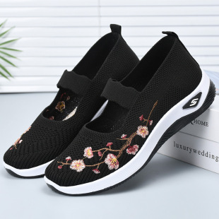 [4806 People Collected] Old Beijing Cloth Shoes for Women with Wide Feet, Middle-Aged and Elderly Mothers’ Shoes, Thin Thick-Soled Women’S Cloth Shoes