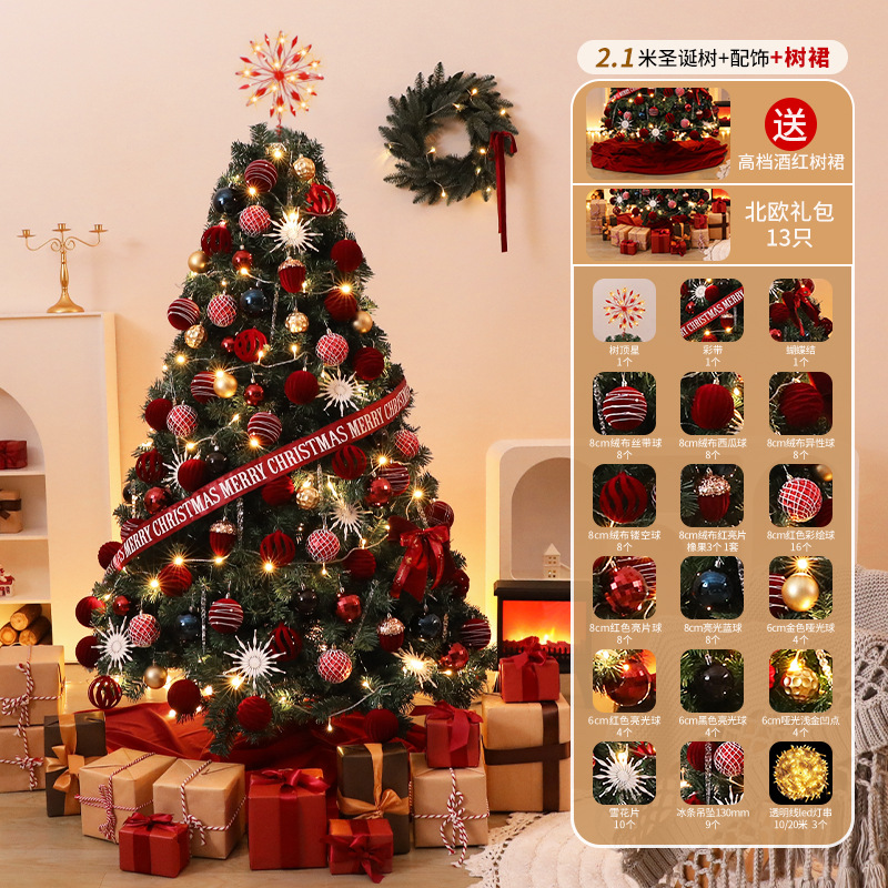 Shengyuan nuevo árbol de Navidad de PVC gran árbol de Navidad DIY decoración interior decoración de Navidad para el hogar