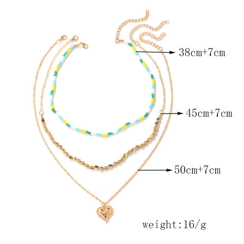 1 Set Fashion Heart Shape Alloy Plating Womenu0027S Necklace