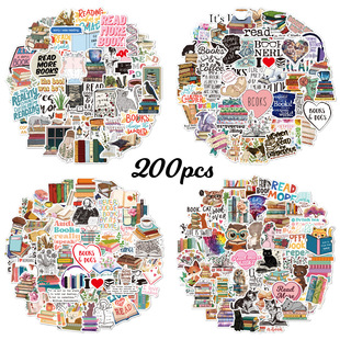 Reading Stickers 50 Stationery Water Cup Mobile Phone Kindle Tablet Decoration Waterproof Suitcase Stickers Wholesale