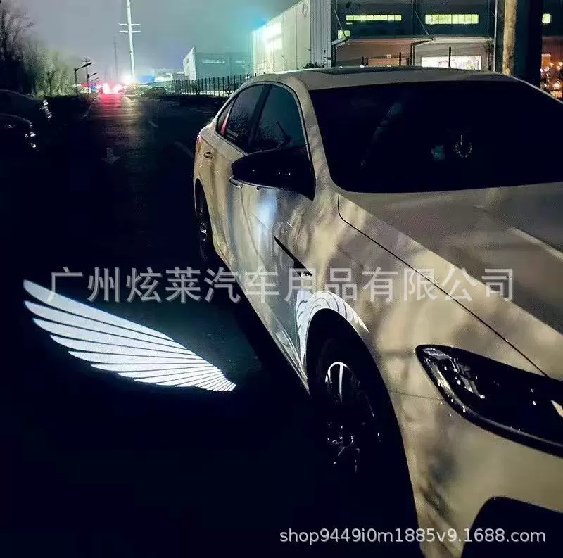 Трансграничный в наличии автомобиль приветственный свет Атмосфера свет Крылья Ангела свет светодиодный декоративный свет Автомобильный свет зеркало заднего вида