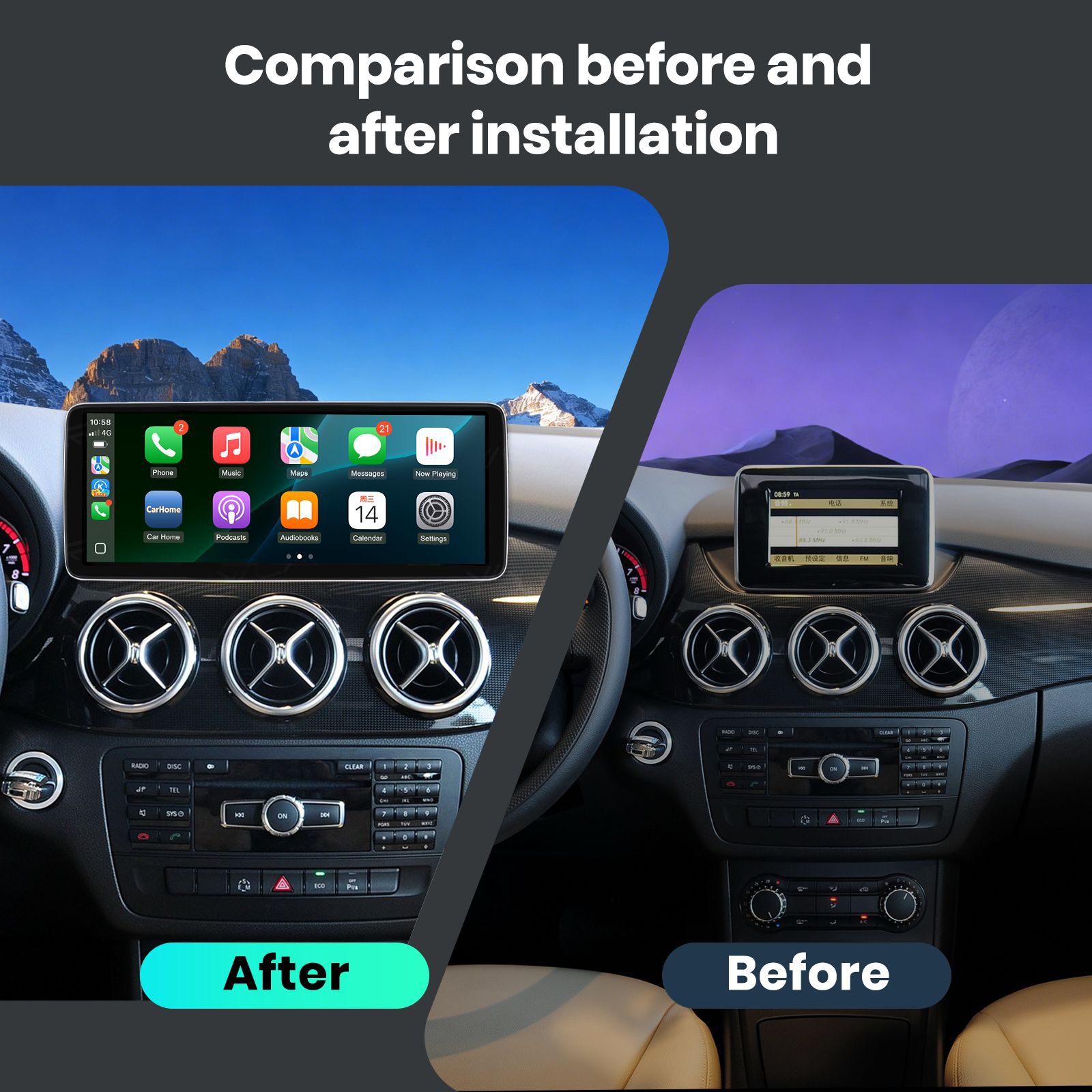 Suitable for Mercedes B-Class 2011-2012 Models, the Linux Screen Replacement Device Is Compatible with Ntg4.0 System Bba