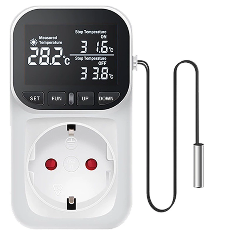 Высокоточный Интеллектуальный термостат ЖК-цифровой дисплей бытовой термостат розетка теплица холодильник регулятор температуры аквакультуры