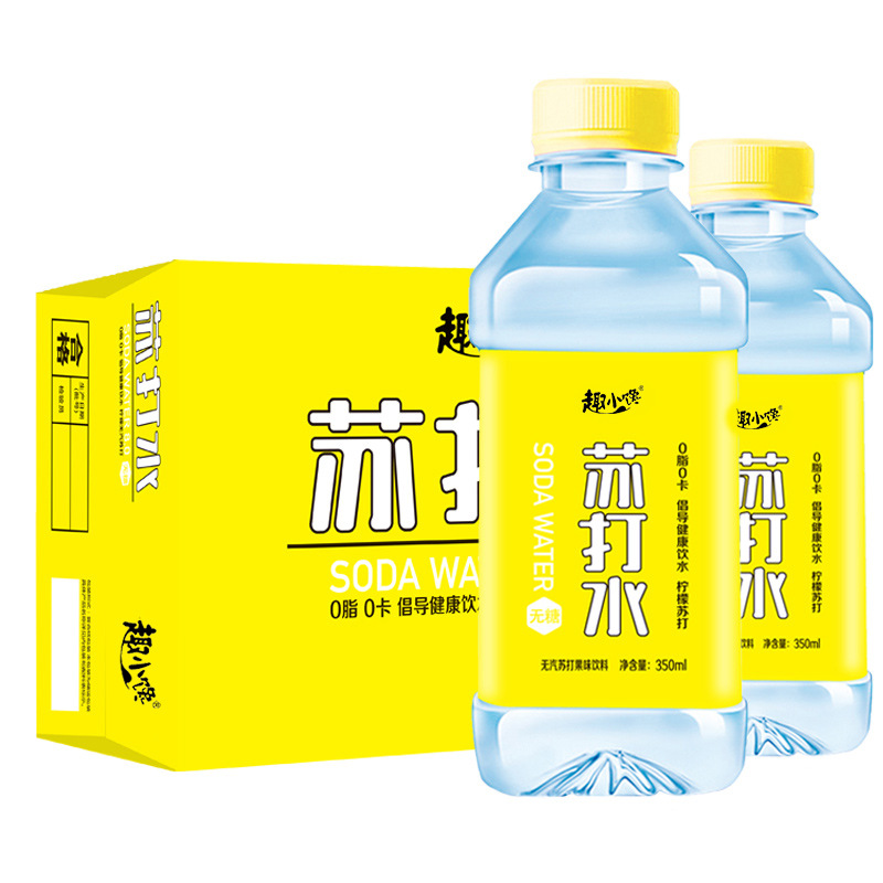 0糖苏打水果味饮料350ml/瓶一整箱0卡糖0脂无汽矿泉水饮品代发